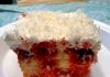 RASPBERRY ZINGER POKE CAKE