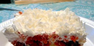 RASPBERRY ZINGER POKE CAKE