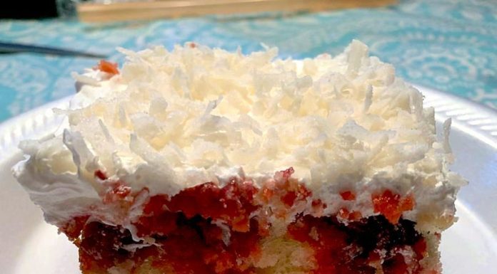 RASPBERRY ZINGER POKE CAKE