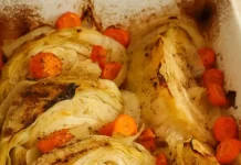 BRAISED CABBAGE: A Tangy Oven Delight