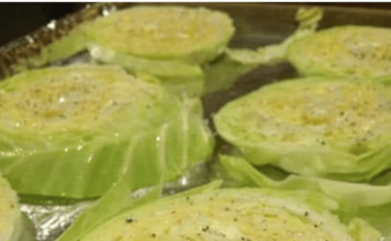 Baked cabbage steaks