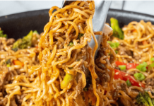 Ground Beef Ramen Skillet
