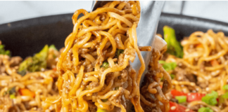 Ground Beef Ramen Skillet