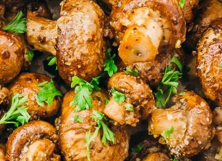 ROASTED GARLIC MUSHROOMS!!!