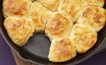 These Biscuits Are Ready In a Cast-Iron Skillet