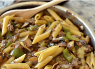 Philly Cheesesteak Pasta