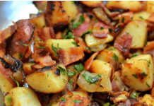 Skillet German Potato Salad with Bacon