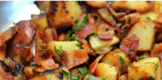 Skillet German Potato Salad with Bacon