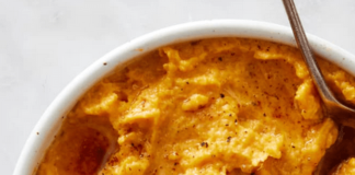 Fluffy Brown Butter Miso Mashed Sweet Potatoes