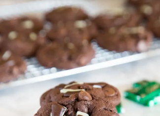 Andes Mint Cake Mix Cookies