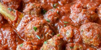 Savory Baked Meatballs with Herb-Infused Marinara