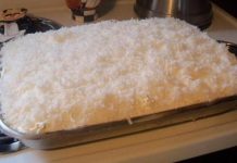 Pineapple Coconut Surprise Cake