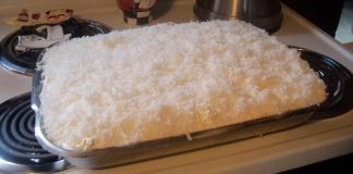 Pineapple Coconut Surprise Cake