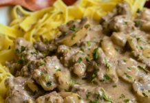 GROUND BEEF STROGANOFF
