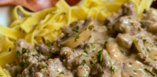 GROUND BEEF STROGANOFF