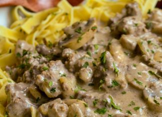 GROUND BEEF STROGANOFF