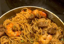 Shrimp & Teriyaki Steak Noodles