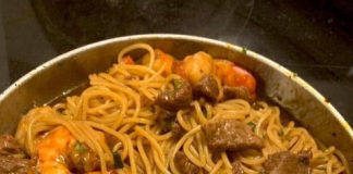 Shrimp & Teriyaki Steak Noodles
