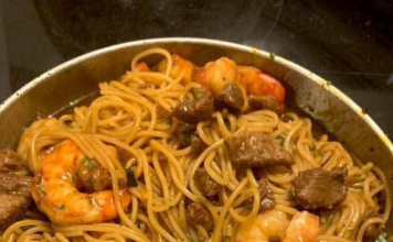 Shrimp & Teriyaki Steak Noodles