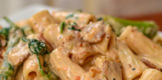 BACON ASPARAGUS CAJUN PASTA