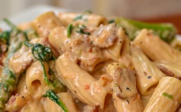 BACON ASPARAGUS CAJUN PASTA