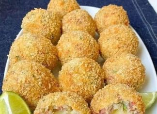 BEST Rice ball with cheese & pepperoni