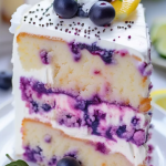 Lemon Blueberry Cheesecake Cake Recipe