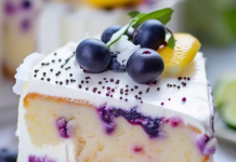 Lemon Blueberry Cheesecake Cake Recipe