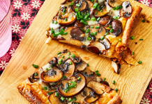 Mushroom Puff Pastry Pizza