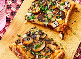 Mushroom Puff Pastry Pizza