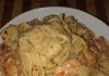 One Pan Shrimp Fettuccine Alfredo