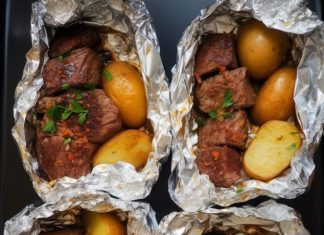 Garlic Steak & Potato Foil Packets