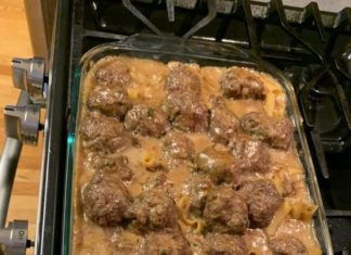Swedish Meatball Noodle Bake