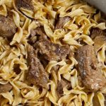 CROCKPOT BEEF TIPS & NOODLES