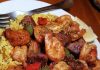 Jerk Steak & Shrimp over Yellow Rice