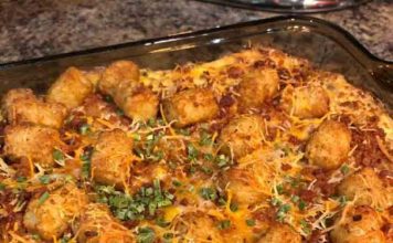Chicken Bacon Ranch Tater Tot Casserole