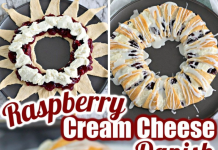 Raspberry Cream Cheese Crescent Ring