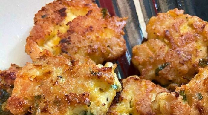 Cheesy Chicken Fritters