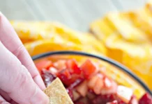Fruit Salsa with Cinnamon Tortilla Chips