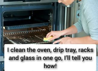 I clean the oven, drip tray, racks and glass in one go, I’ll tell you how!