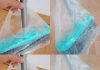 Put a plastic bag on the broom, all housewives do this: except vacuum cleaners