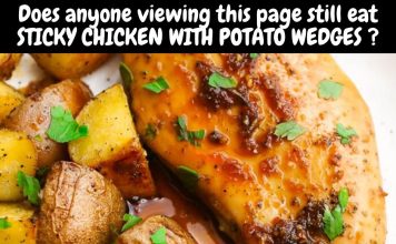 Sticky Chicken with Potato Wedges
