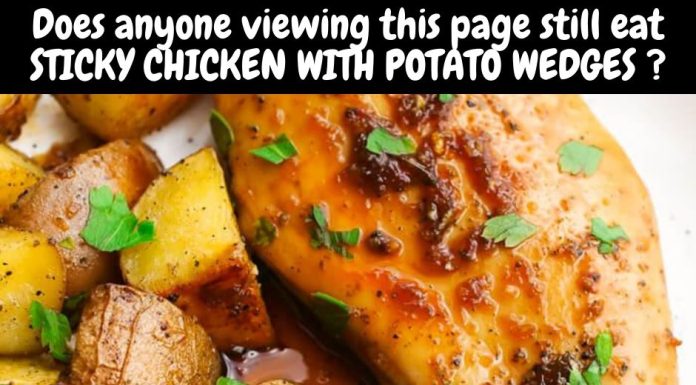 Sticky Chicken with Potato Wedges