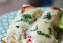 Easy Creamy Shrimp Enchiladas