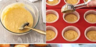 Homemade orange Cupcakes.