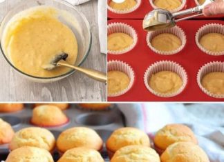 Homemade orange Cupcakes.