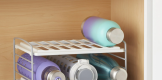 This Organizer is Just What You Need If Your Cabinets Are Overflowing With Water Bottles