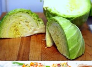 There is a recipe for a savory cabbage and mushroom egg skillet.