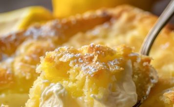 4 Ingredients Lemon Cream Cheese Dump Cake