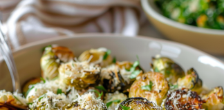 Savory Garlic Parmesan Roasted Brussels Sprouts